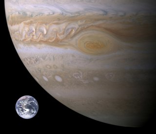 The Size of Jupiter Compared to the Earth