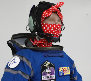 Rosie the Rocketeer, an anthropomorphic test device used on board Boeing Orbital Test Flights 1 and 2. 