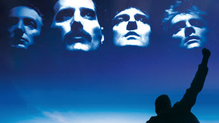 Queen statue silhouette and band faces 1:1 