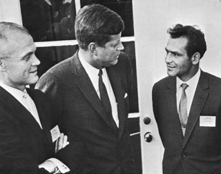 (L2R) John Glenn, JFK, Gherman Titov