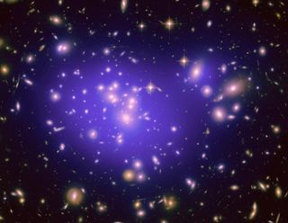 A dark matter halo mapped in galaxy Abell 1689.