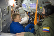 Tim During Training In The Soyuz TMA Simulator