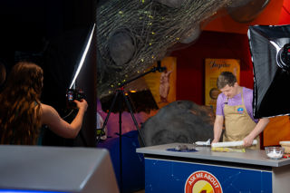 Mission Bake Lucy Filming Josh