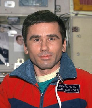 Cosmonaut Yuri Malenchenko in space