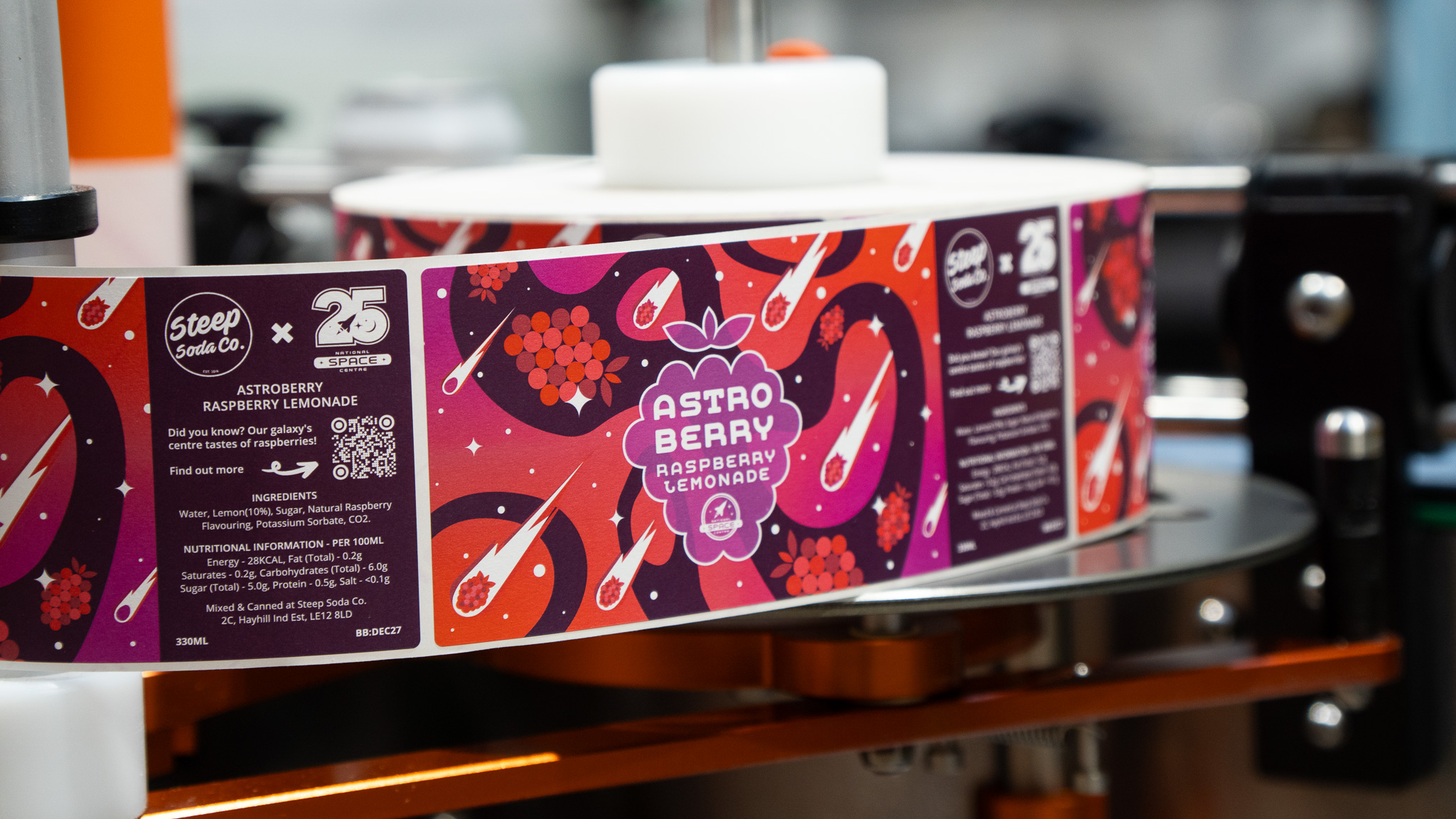 Steep Soda Astroberry Label