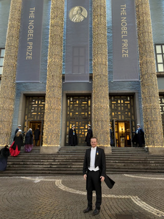 Brady at the annual Nobel prize ceremony.