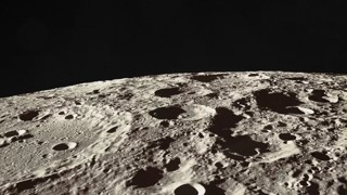 The lunar surface.
