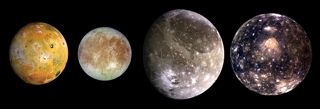 The four Galilean moons