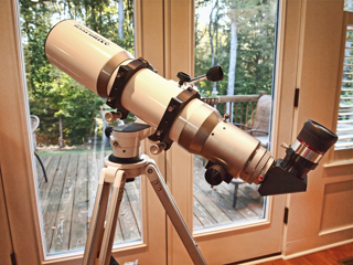 A refractor telescope.