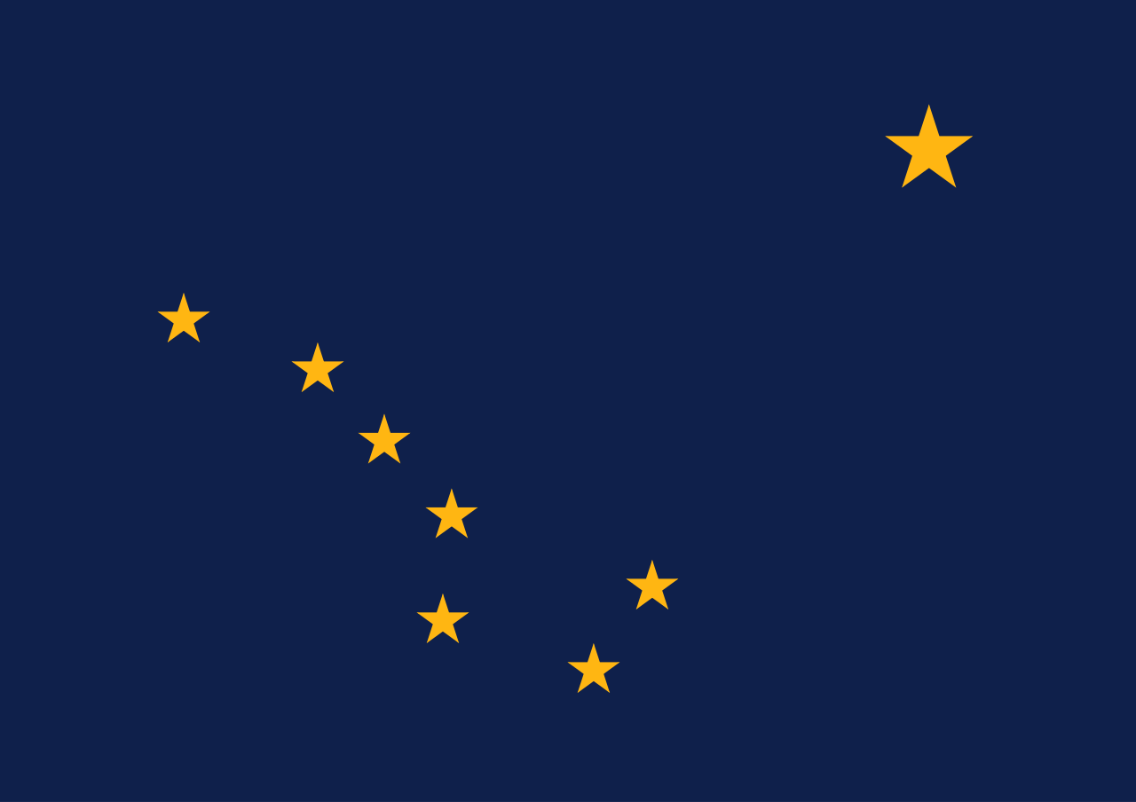 The flag of the US state of Alaska