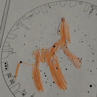 Foxy constellation artwork by Hawwa