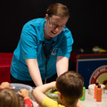 Children doing craft activities at Small Space day