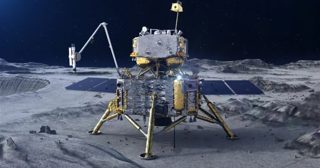 Artist impression of Chang'e on the Moon's surface