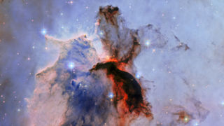 Image from Hubble release by ESA as part of the 35th Anniversary. It is from the Eagle Nebula and is one of the pillars found within.