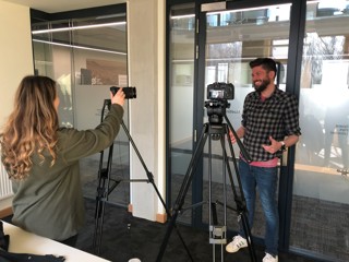 Henrik being interviewed at the commencement of his Fellowship.