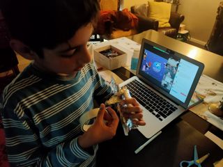 Ruhaan taking part in Space Cadets Online