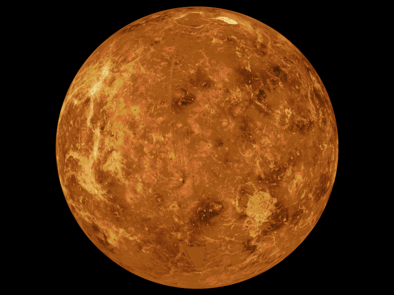 Venus surface taken using RADAR imagery by the spacecraft Magellan.