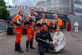 Rebel Pilots and a happy costuming family at Galactic Gathering 2026
