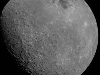The first image of the Moon taken by Chandrayaan-2.