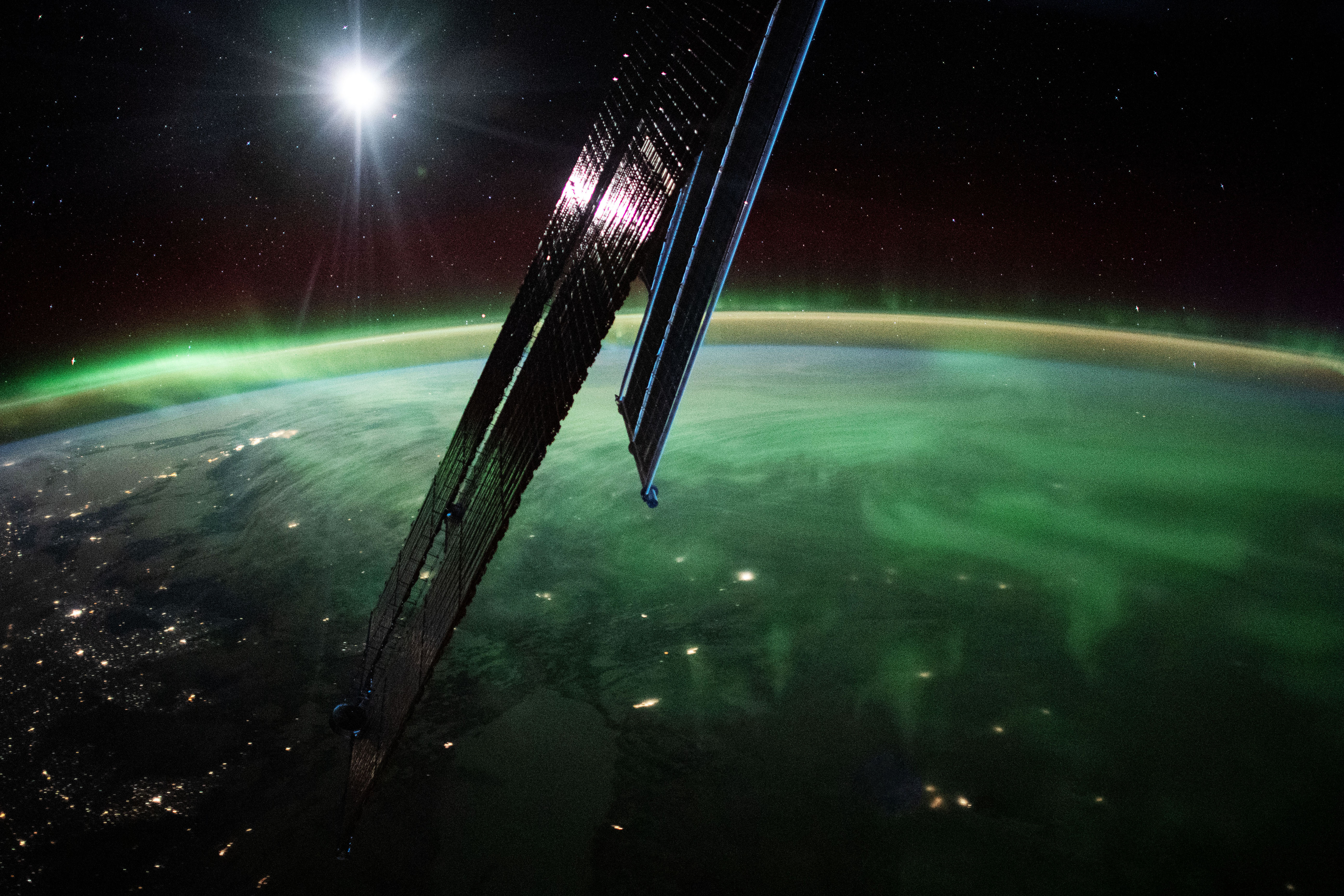 Aurorae from space.