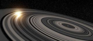 Artist’s impression of super-Saturn J1407b