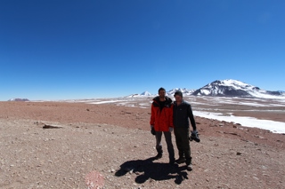 Brady in the Atacama, visiting the ALMA observatory. 