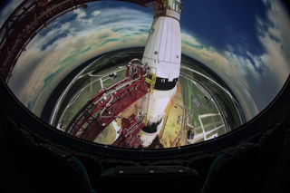 Apollo 11 Saturn V launch in the Sir Patrick Moore Planetarium