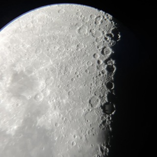 Craters of the moon. Equipment: Celestron Astromaster LT 76AZ, iPhone. 