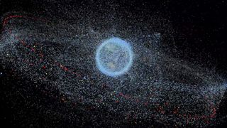 Distribution Of Space Debris In Orbit Around Earth Pillars