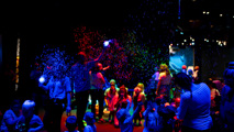 Sensory session with bubbles at Small Space Day