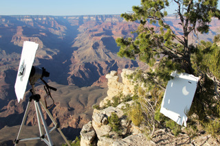 A telescope has been converted into an optical projector to show the solar eclipse in 2012.