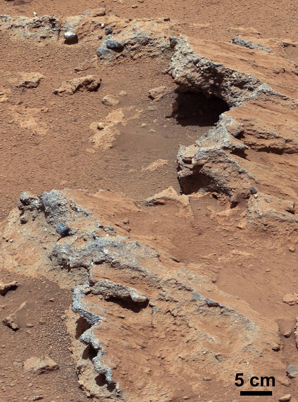 Remnants of an Ancient Streambed on Mars
