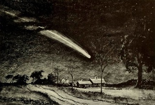 An old drawing of a comet