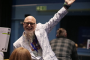Flav notices the camera at To Boldly Game