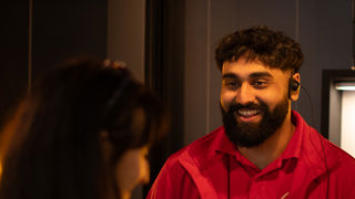 Space Crew serving a family in the shop