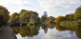 Rocket Tower from the canal lock