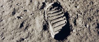 Footprint on the Moon.
