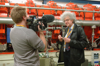 Brady interviewing Sir Martyn Poliakoff.