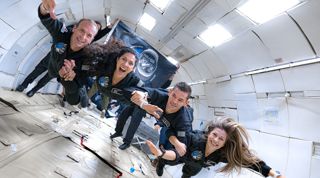 Zero-gravity research flight.