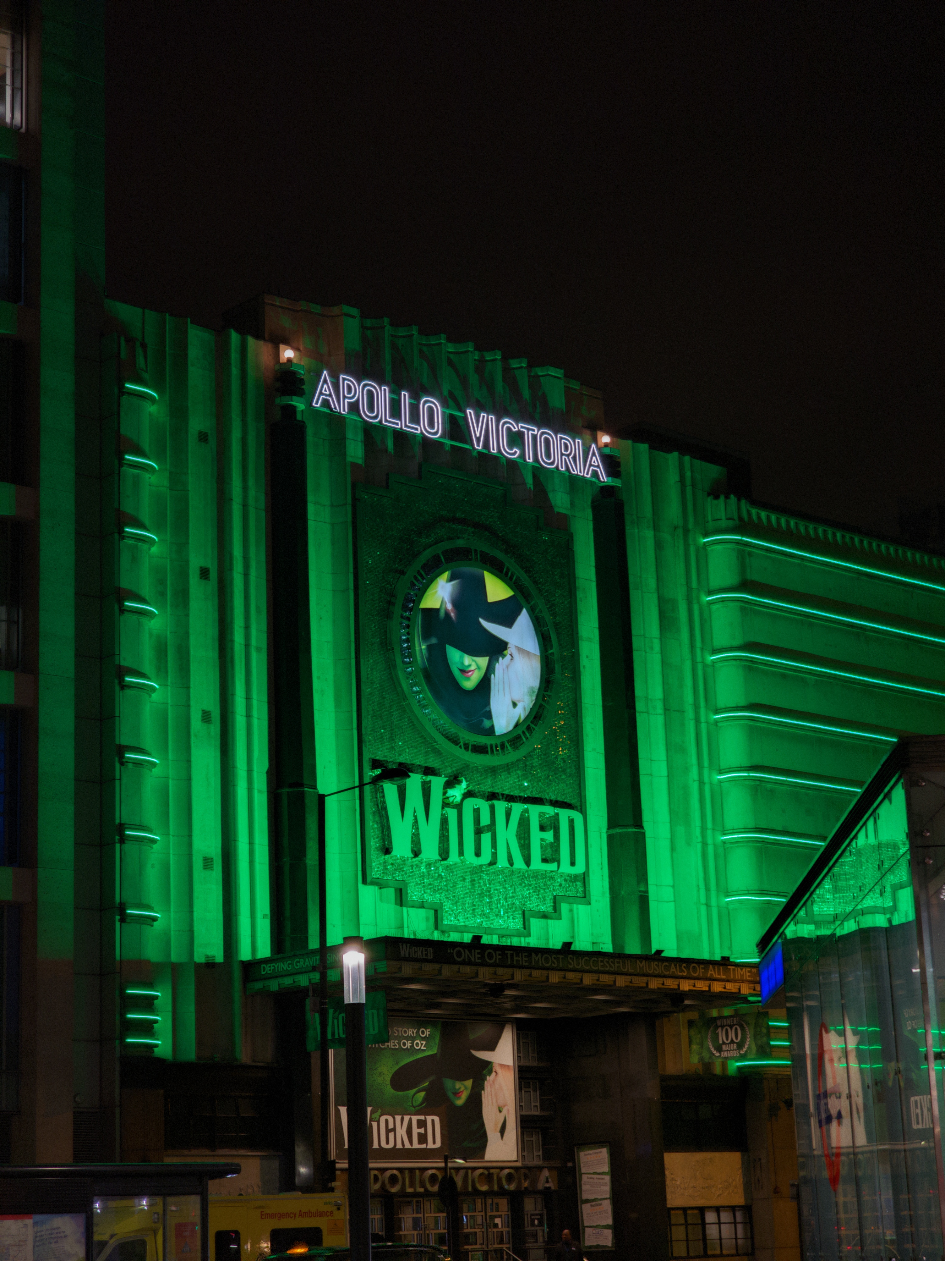 The Apollo Victoria where Wicked is showing in London, January 2025