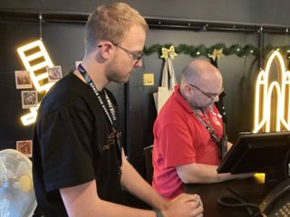 Alex With Dan In Shop