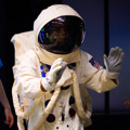 Astronaut George in the galleries at Small Space Day
