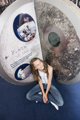 A piece of Moon rock on display in the Rocket Tower