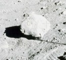 An apparent “C” was superimposed over the Apollo 16 foreground rock.